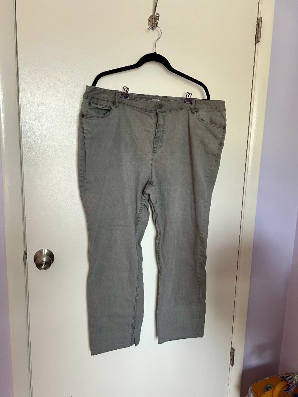 J. Jill Women's Size 22 Slim Leg Stretch Jeans in Gray